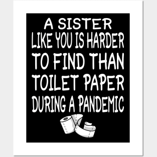 A Sister like you is harder to find than toilet paper during a pandemic Posters and Art